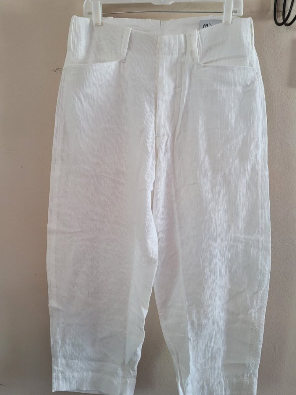 NEW FACTOR'S Men's Pipe Leg Trousers in White Size 29"